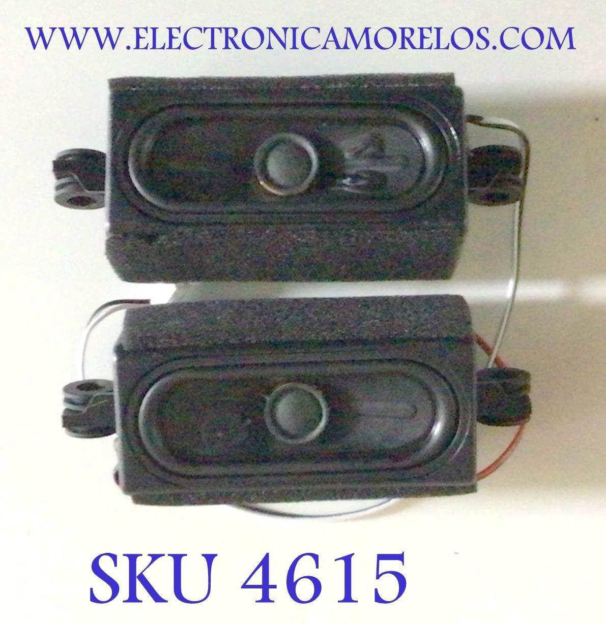 KIT DE BOCINAS PARA TV INSIGNIA (2 PZ) / NUMERO DE PARTE LSB-3885 / TASSJ / 4Ω 5W / PANEL PT236AT02-4 / MODELO NS-24DF310NA21